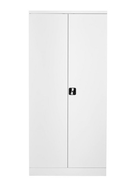 Gürkan Flügeltürenschrank, 60 x 92 x 195 cm, Verkehrsweiß, Verstärkte Fachboden Stück 4, FLC.196/N, 109667