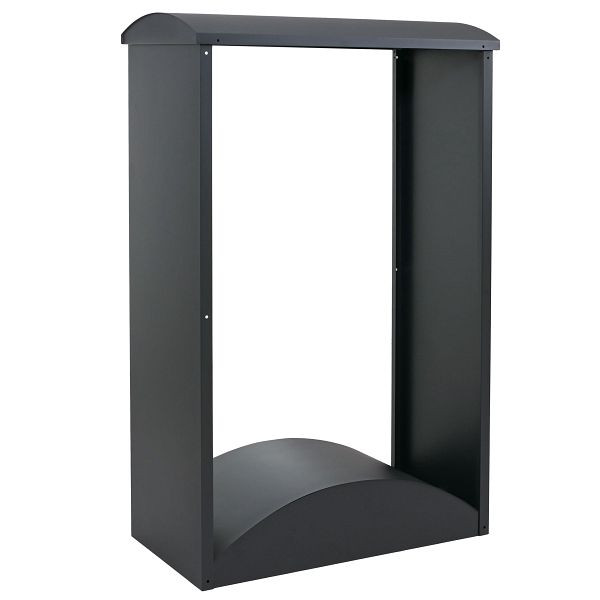 Mendler Brennholzlager HWC-P77, Kamin-/Feuerholzregal Holzlager Holzunterstand Outdoor Metall 160x98x50cm, anthrazit, 199768+199769