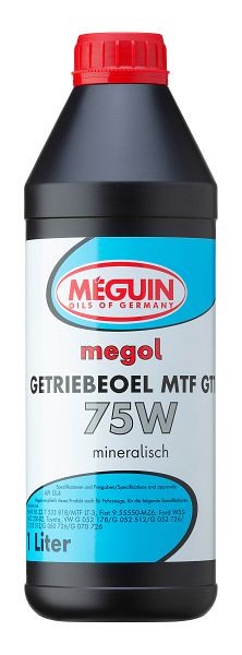 Meguin megol Getriebeöl MTF GT1 75W, Dose Kunststoff, VE: 1 Liter, 33047