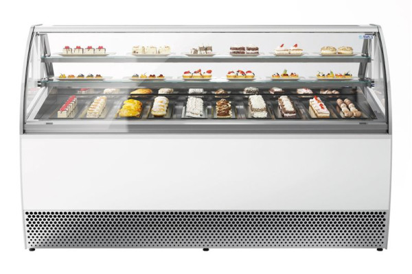 NordCap Kuchenvitrine MILLENNIUM 2.0 GR PASTRY 120 H135, steckerfertig, Umluftkühlung, 45377600110071