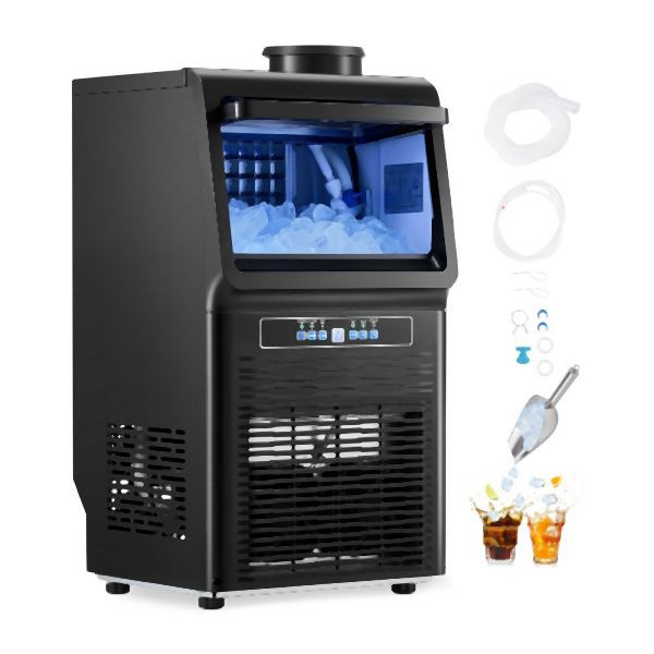 VEVOR Kommerzieller Eisbereiter Freistehende Eismaschine 31,75kg/Tag LED Anzeige, SYYTSFBZBJX7ZK45OV2