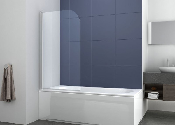 Sanotechnik Wannenklappwand chrom 80x140cm 5mm Glas klar, E14805C