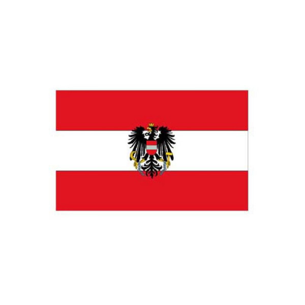 Stein HGS Länderflagge Österreich, 60 x 90 cm (Querformat), mit Seil und Schlaufe, FlagTop 160 g/m², für Fahnenmasten 6 m, ohne Hohlsaum, 27365