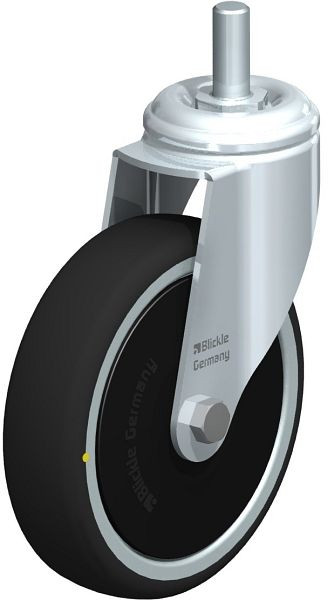 Blickle LKRA-PATH 126K-ELS-FK-GS12 Apparate-Lenkrolle mit Gewindestift, Thermoplastisches Polyurethan, Grau, 848872