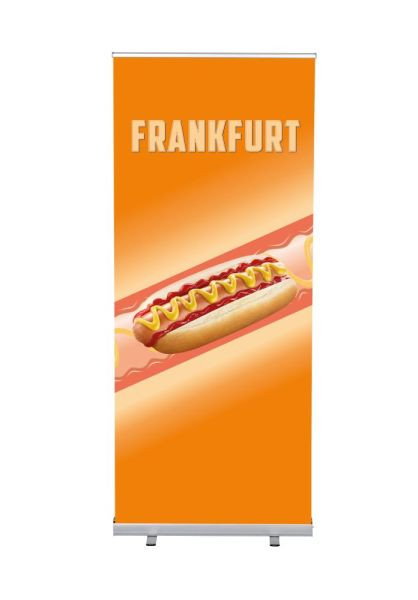 Showdown Displays Roll-Banner Budget 85 Komplettset Hot Dog Spanisch, RBB085LSFI328