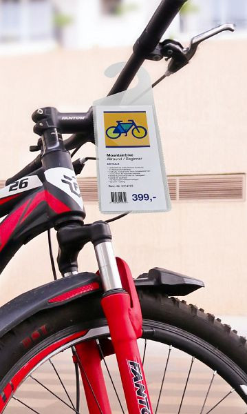 Eichner Anhänger für Fahrräder, Long DIN hoch, VE: 10 Stück im Beutel, 9219-01389