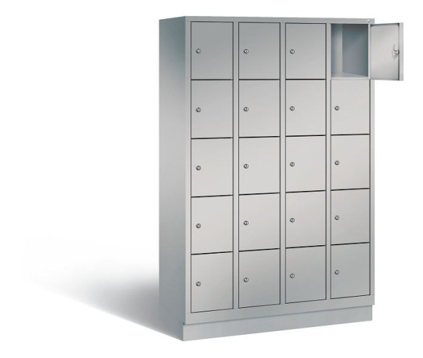 C+P Schließfachschrank Evolo, H1800xB1190xT500mm, Farbe: Weißaluminium, 48020-405 S10268
