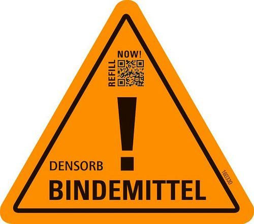 DENIOS Mehrsprachiges Aufkleberset zur Kennzeichnung von DENSORB Bindemitteln, 160-330