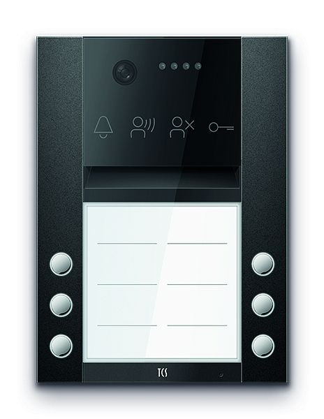 TCS Türkontrollsystem PES PRO IP Video Außenstation 6T 2 Spalten AP RAL7016 anthrazitgrau, AVA410206-0017