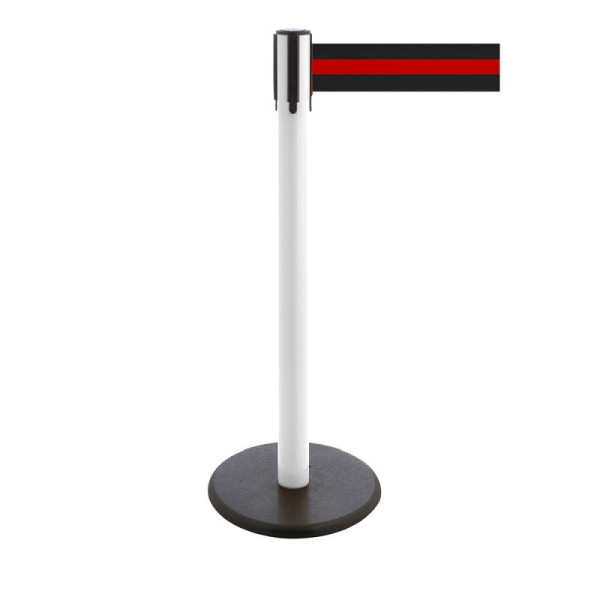 Stein HGS Personenleitsystem -P-Line Premium-, weiß, grau, mit magnetischem Gurtendstück, Gurtlänge: 3,8 m, 34241m-0804