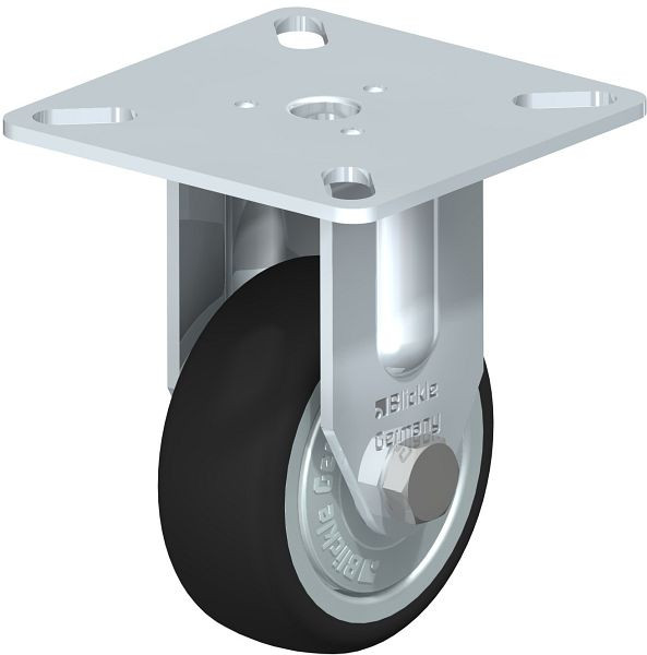 Blickle BPA-PATH 50K-FK Apparate-Bockrolle mit Anschraubplatte, Thermoplastisches Polyurethan, Grau, 757001