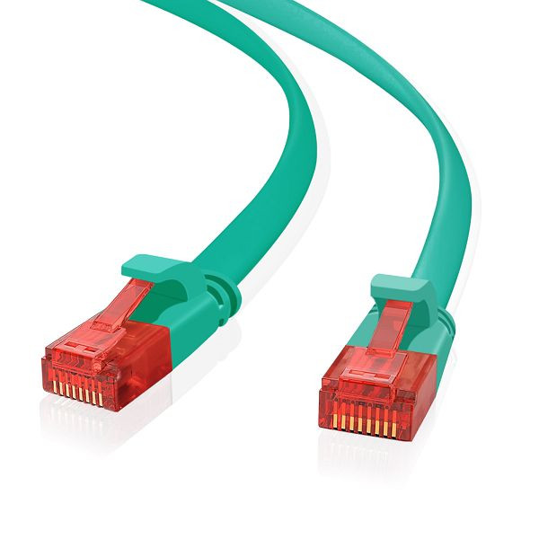 Helos ultra slim Patchkabel U/UTP Cat 6 grün 10,0m, 263003