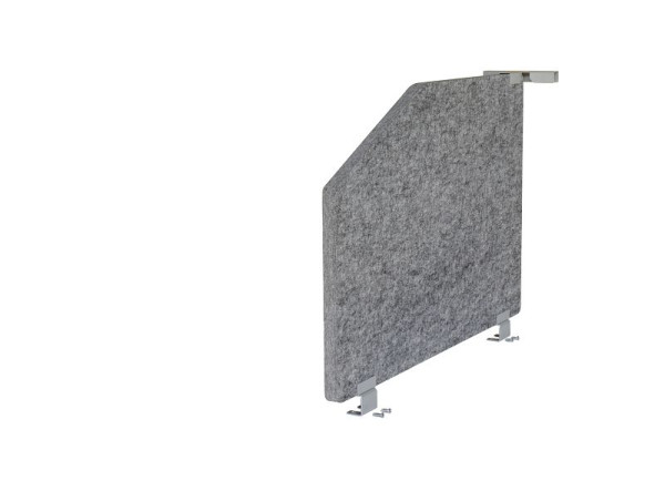 Hammerbacher 1-Set Akustikseitenwand 73, 5x50, grau-meliert, Farbe: grau-meliert, Filzoptik, VARS1/5