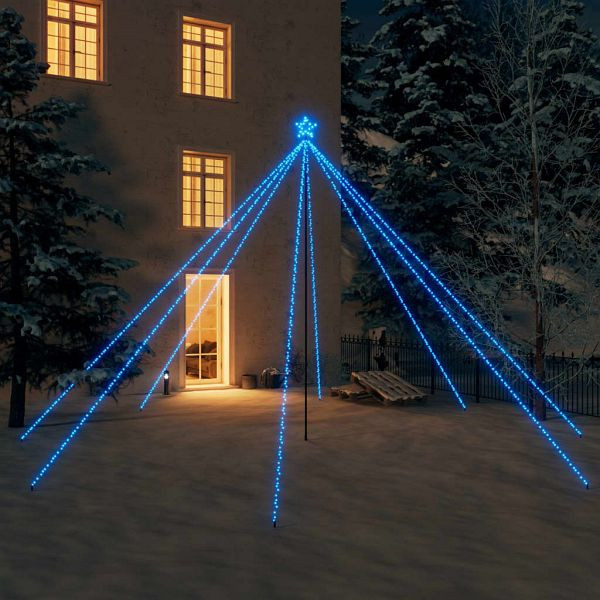 vidaXL Weihnachtsbaum-Lichterketten Indoor Outdoor 800 LEDs Blau 5 m, 328753
