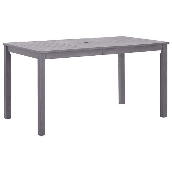 vidaXL Gartentisch Grau 140x80x74 cm Massivholz Akazie, 311849