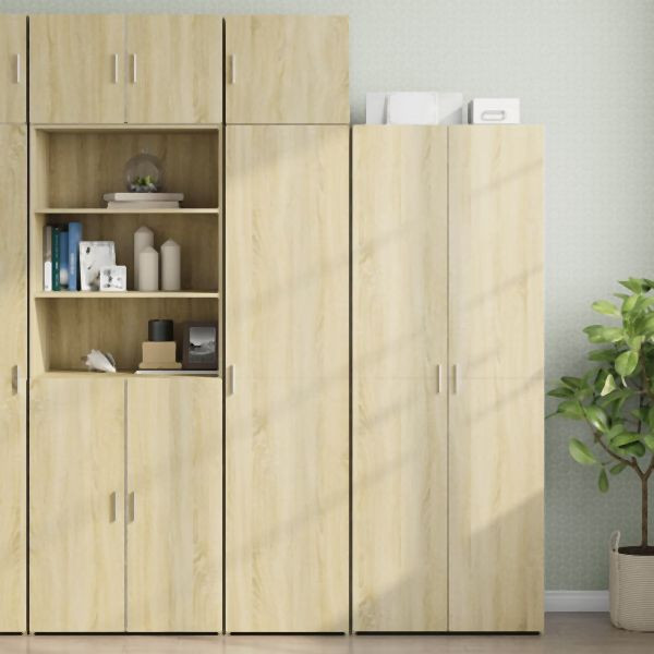 vidaXL Hochschrank Schmal Sonoma-Eiche 45x42,5x225 cm Holzwerkstoff, 3281289