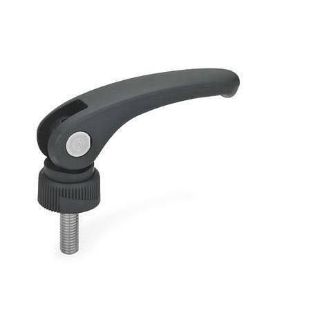 Ganter Exzenterspanner mit Edelstahl-Schraube, Kunststoff (GN 926.1-63-M6-25-A), VE: 10 Stück, 926.1-63-M6-25-A