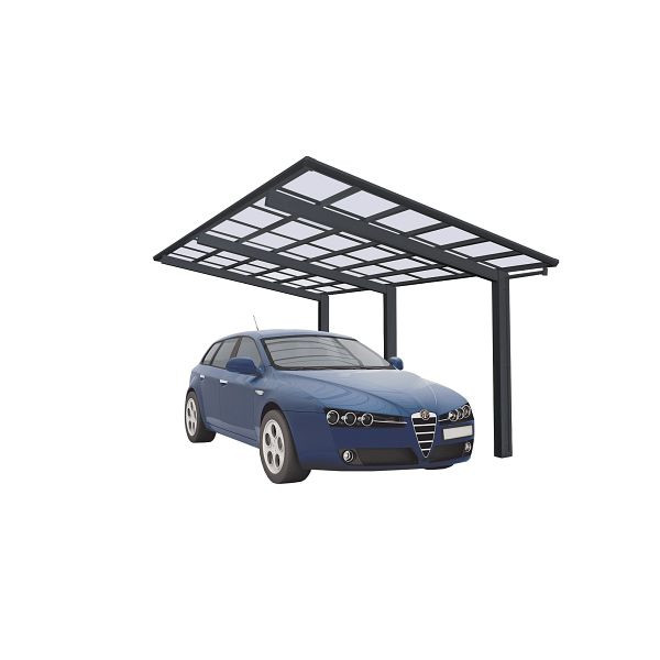 Ximax Aluminium Carport Linea Typ 110 Sonderlänge + Sonderbreite XL Schwarz, 79192