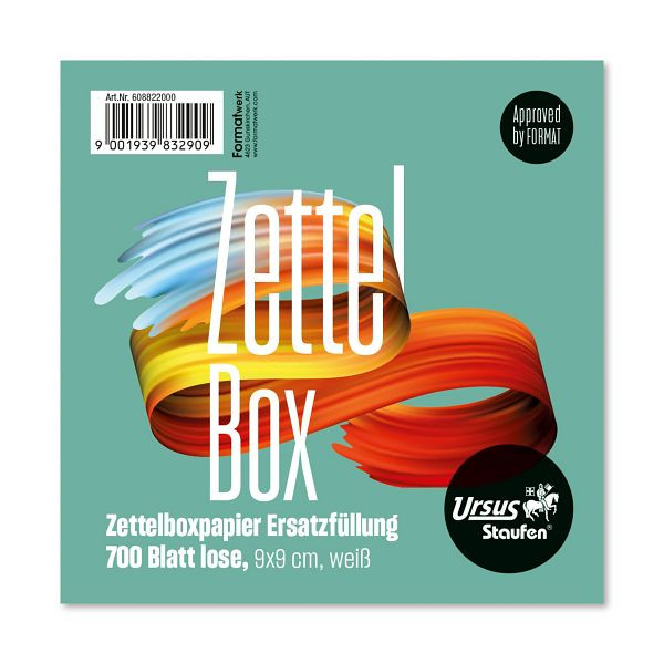 Ursus Style Ersatzzettel - weiß, ca. 700 Blatt, 9 x 9 x 9 cm, lose, 608822000