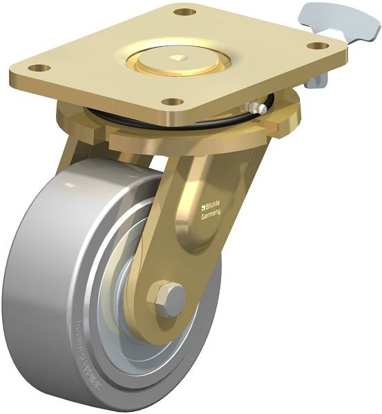 Blickle LS-SVS 150K-35-RI4 Stahlgeschweißte Schwerlast-Lenkrolle, schwere Drehkranz-Ausführung, Stahl, Grau, 740504