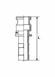 Riegler Kamlok-Schnellkupplungsstecker mit Schlauchtülle, Typ E, 108151