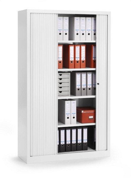 Deskin Rollladenschrank, Weiß, 1200 x 430 x 1980 mm, 330969