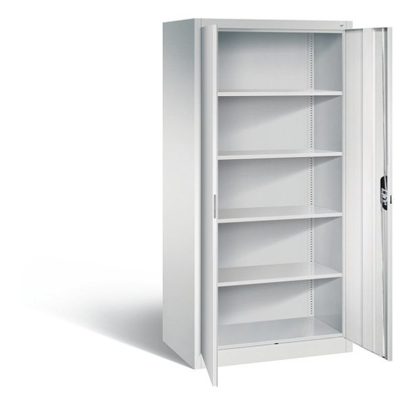 C+P Büroschrank Acurado, H1950xB930xT600mm, Farbe: Lichtgrau, Muldengriff, 5 OH, 9290-000 S10427
