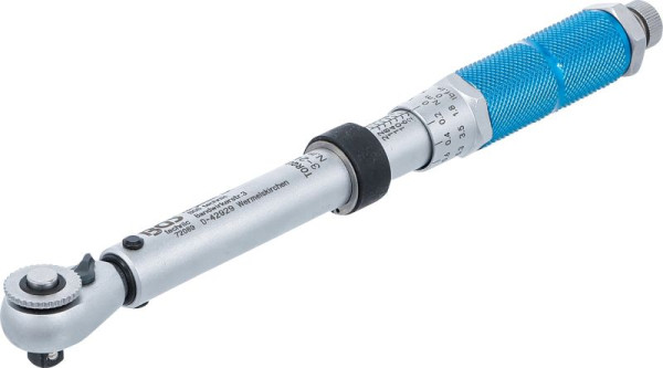 BGS Drehmomentschlüssel, Abtrieb Außenvierkant 6,3 mm (1/4"), 3 - 24 Nm, 72089