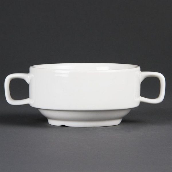Olympia Whiteware Suppentassen mit Henkeln 40cl, VE: 6 Stück, C239