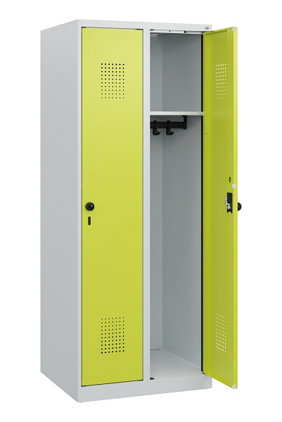 C+P Spind Evolo PLUS, 2 Abteile, 1530x600x500mm, 7035/0024, Drehriegel, 0490005-20 S10015