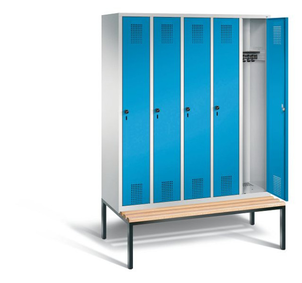 C+P Spind Evolo, 5 Abteile, H2090xB1480xT815 mm, Lichtgrau/Lichtblau, 48050-50 S10008