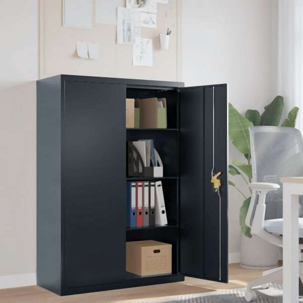 vidaXL Aktenschrank Anthrazit 90x40x140 cm Stahl, 339747