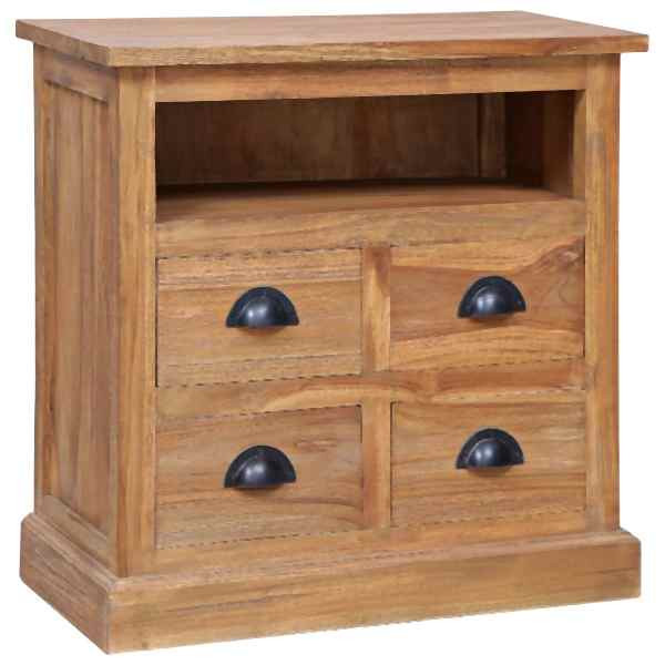 vidaXL Beistellschrank 60 x 30 x 60 cm Massivholz Teak, 285311