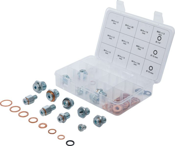 BGS Ölablassschrauben-Reparatur-Sortiment, 63-teilig, 70184