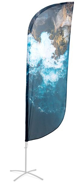Showdown Displays Beachflag Alu Paddelform 200cm Druck Doppelseitig, BFAP200GDS