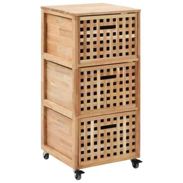 vidaXL Badschrank 41x41x91 cm Massivholz Walnuss, 247601