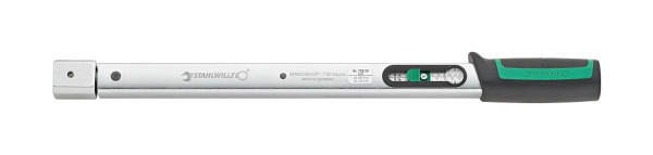 STAHLWILLE Drehmomentschlüssel Serie MANOSKOP Nr.730/20 QUICK auslösend, Doppelskala 40-200 Nm/30-145 ftlb Werkzeugaufnahme 14x18 mm, 50184020