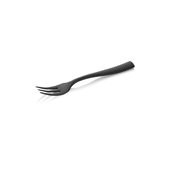 WAS Kuchengabel Set ONYX SHADOW, 14,5 cm, strukturierte Oberfläche, PVD Beschichtung schwarz, VE: 12 Stück, Chromnickelstahl 18/10, 289004