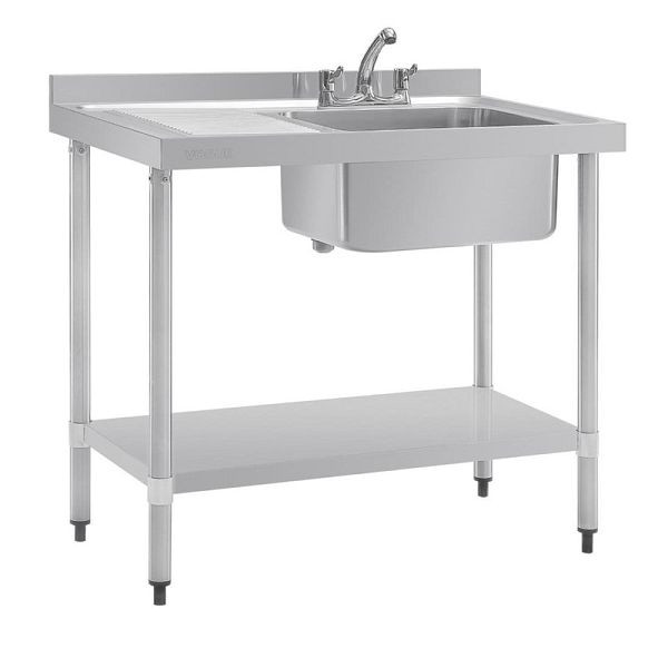 Vogue Spültisch Becken links 100cm lang, Selbstmontage, DY821