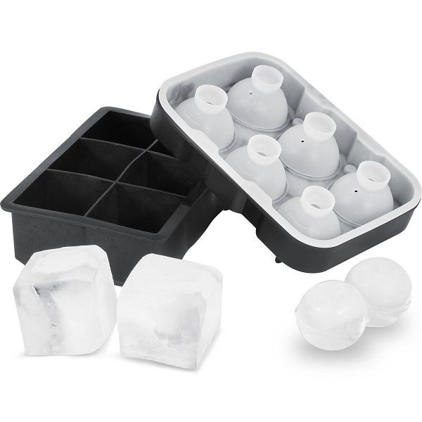 VEVOR 6-teiliger Eiswürfelbereiter Eiswürfelformen 5 cm Eiskugel Eiswürfelform Eiskugelforner, BQZZJHSTMBQ66DWGVV0