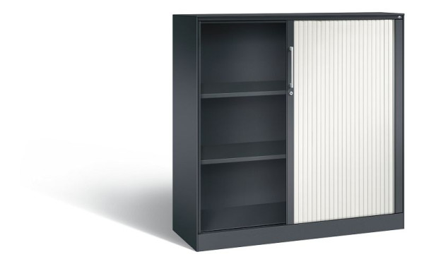 C+P Rollladenschrank Asisto, H1310xB1200xT435mm, Farbe: Schwarzgrau / Verkehrsweiß, Bügelgriff, 3 OH, 143031-000 S10086
