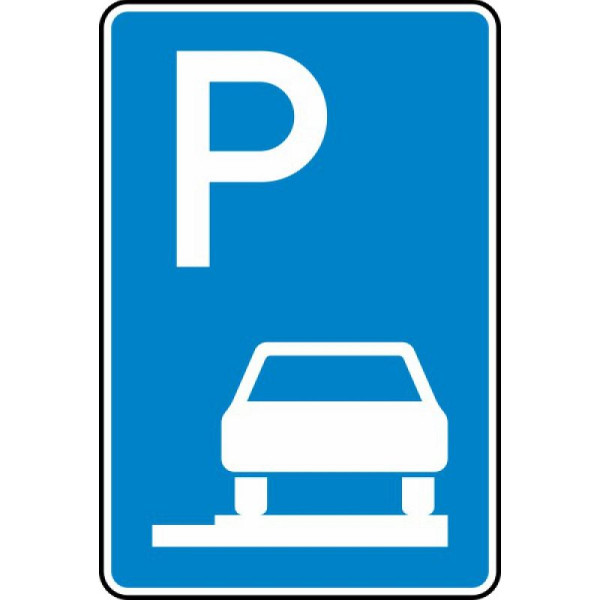 Stein HGS Parken auf Gehwegen ganz in Fahrtrichtung rechts Nr. 315-65, 900x600mm /RA2/Flachform 3mm, 315-65-223