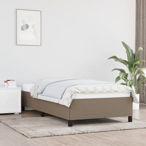 vidaXL Bettgestell Taupe 90x200 cm Stoff, Polyester, 347038