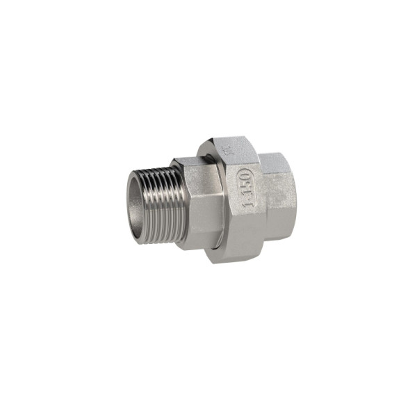 Riegler Lösbarer Doppelnippel, konisch dichtend, G 2, I/A, SW 85, ES1.4408, 118862