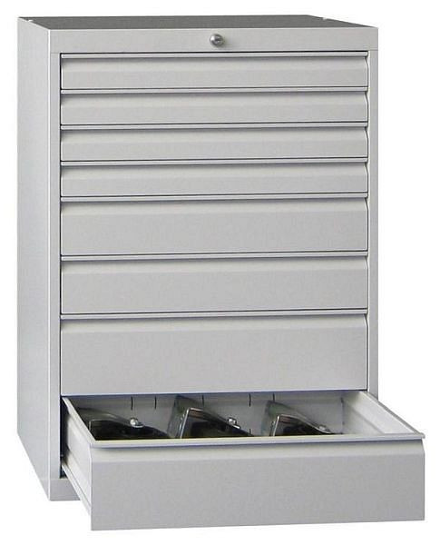 Pavoy Schubladenblock 1000/600/715, Drehdruckzylinderschloss stark, 4x75, 2x125, 2x175, 43454-100-014-910905