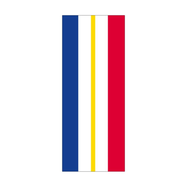 Stein HGS Landesflagge Mecklenburg Vorpommern (ohne Wappen), 400 x 150 cm (Hochformat), mit Karabiner, FlagTop 110 g/m², für Fahnenmasten ab 8 m, mit Hohlsaum für Ø 4 cm Ausleger, 26394