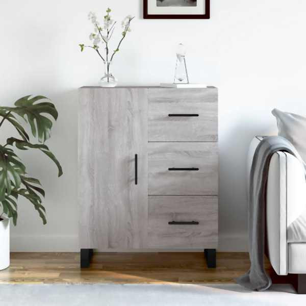 vidaXL Sideboard Grau Sonoma 69,5x34x90 cm Holzwerkstoff, 827946