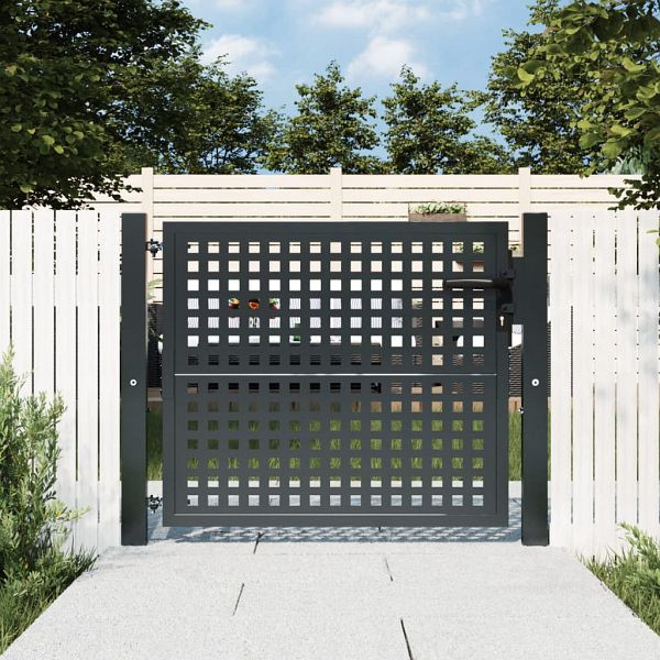 vidaXL Gartentor Anthrazit 105x125 cm Stahl, 154559, 8720845845391