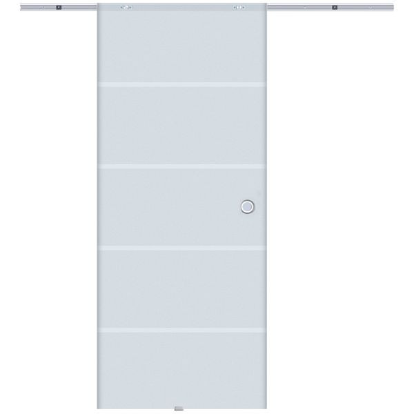 HOMCOM Glasschiebetür Schiebetür Glastür Zimmertür teilsatiniert 900 x 2050 mm, B70-005