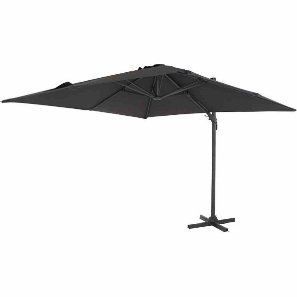 SIENA GARDEN California N+ Ampelschirm anthrazit/anthrazit 250x250cm, Aluminium/Stahl anthrazit, 100% Polyester, 240g/m², PA-beschichtet, UPF50+, L87432